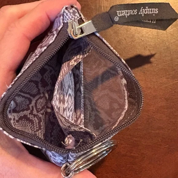 Simply Southern Lavender Snake-Print Wristlet Keyring - Picture 6 of 7